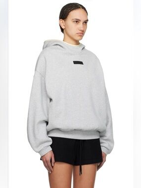 Fear of God ESSENTIALS Gray Patch Hoodie Size 14/16